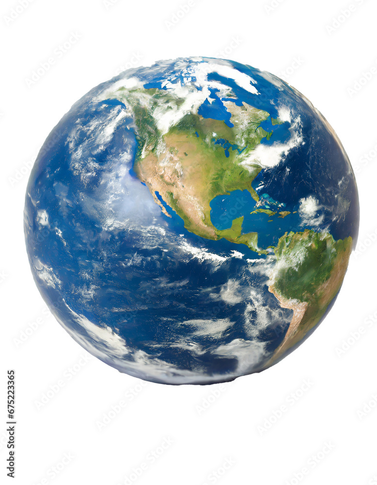 earth globe on transparent background