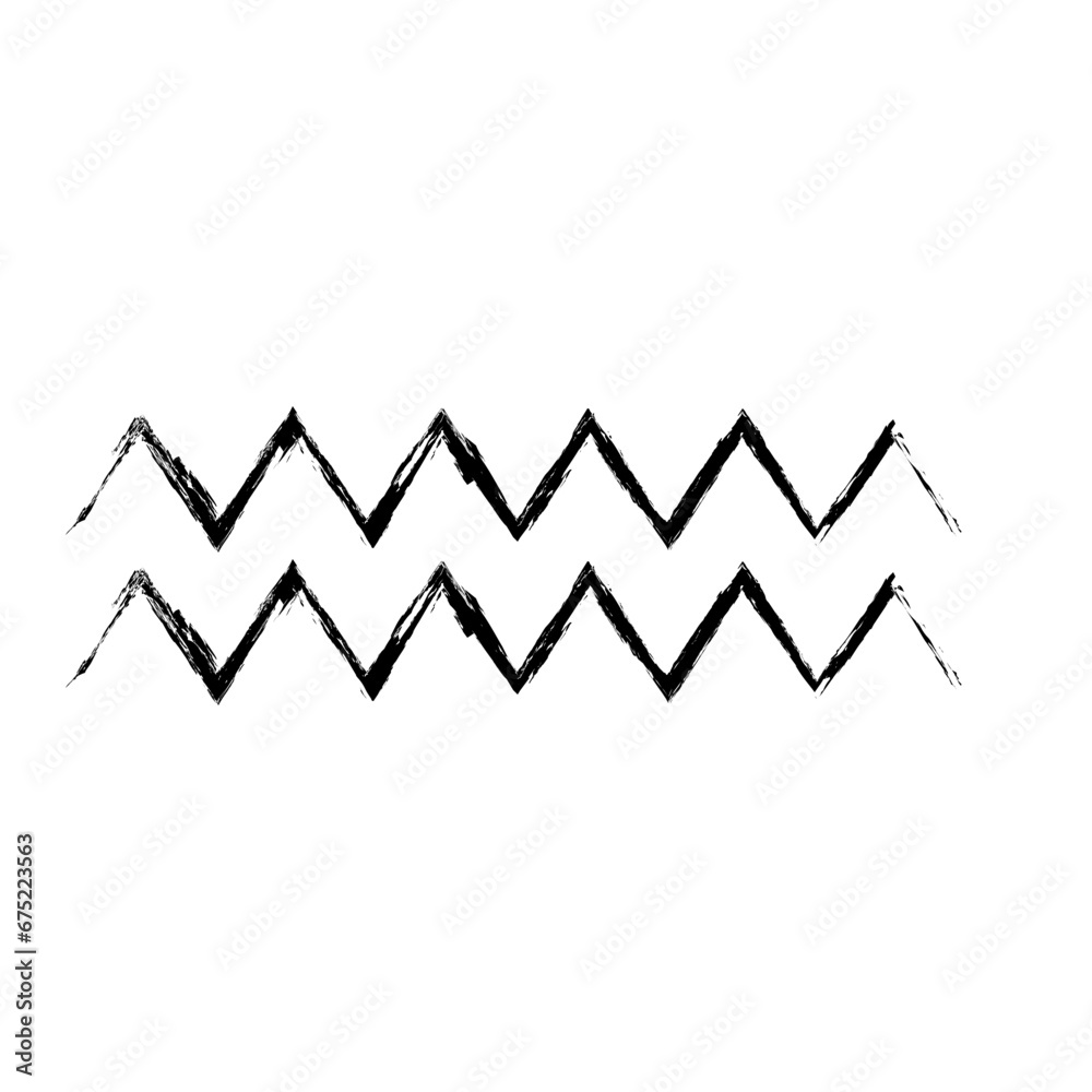 Zigzag Line Abstract Stroke Hand Drawn Linear Element Zigzag Line Abstract Stroke Hand Drawn Linear Element