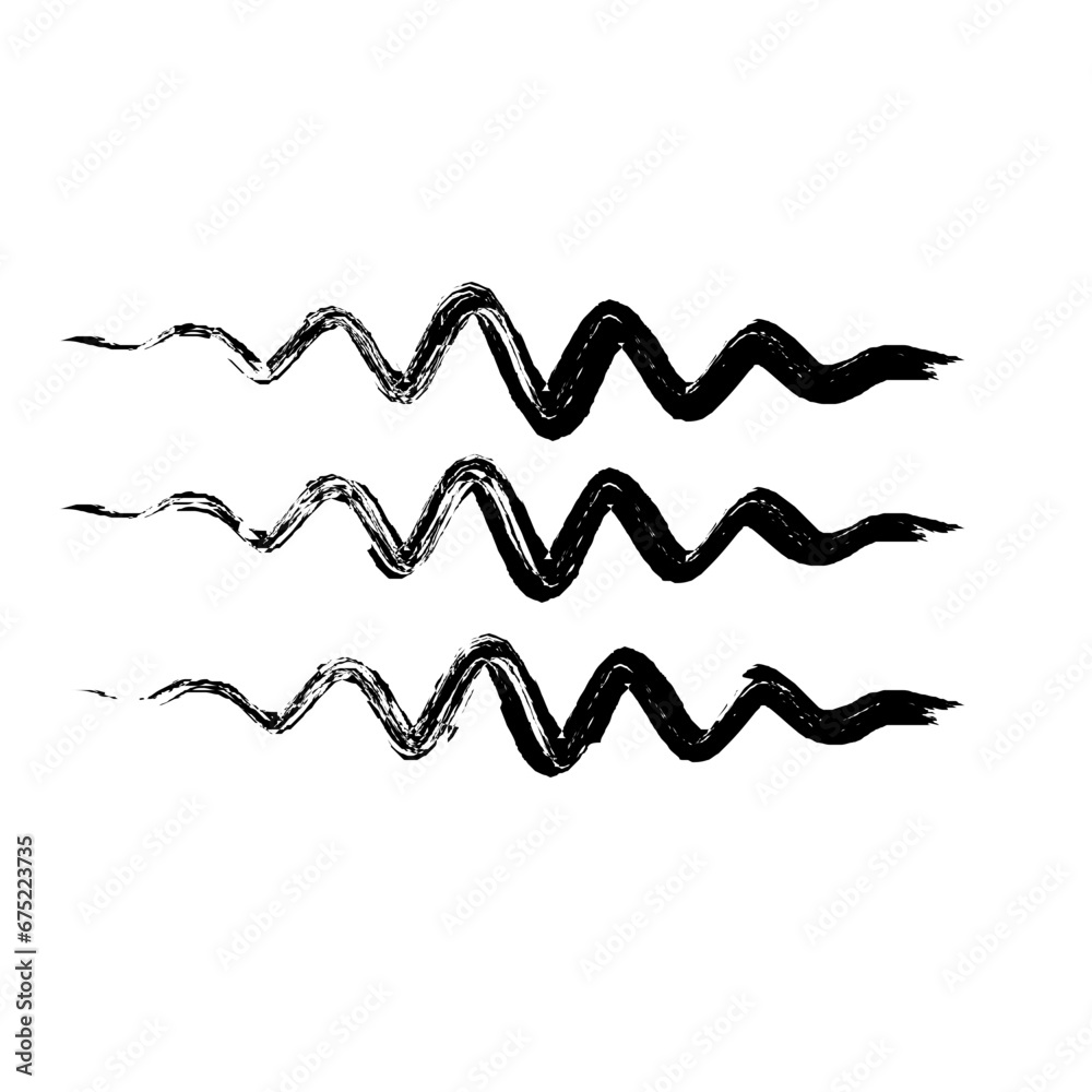 Zigzag Line Abstract Stroke Hand Drawn Linear Element Zigzag Line Abstract Stroke Hand Drawn Linear Element