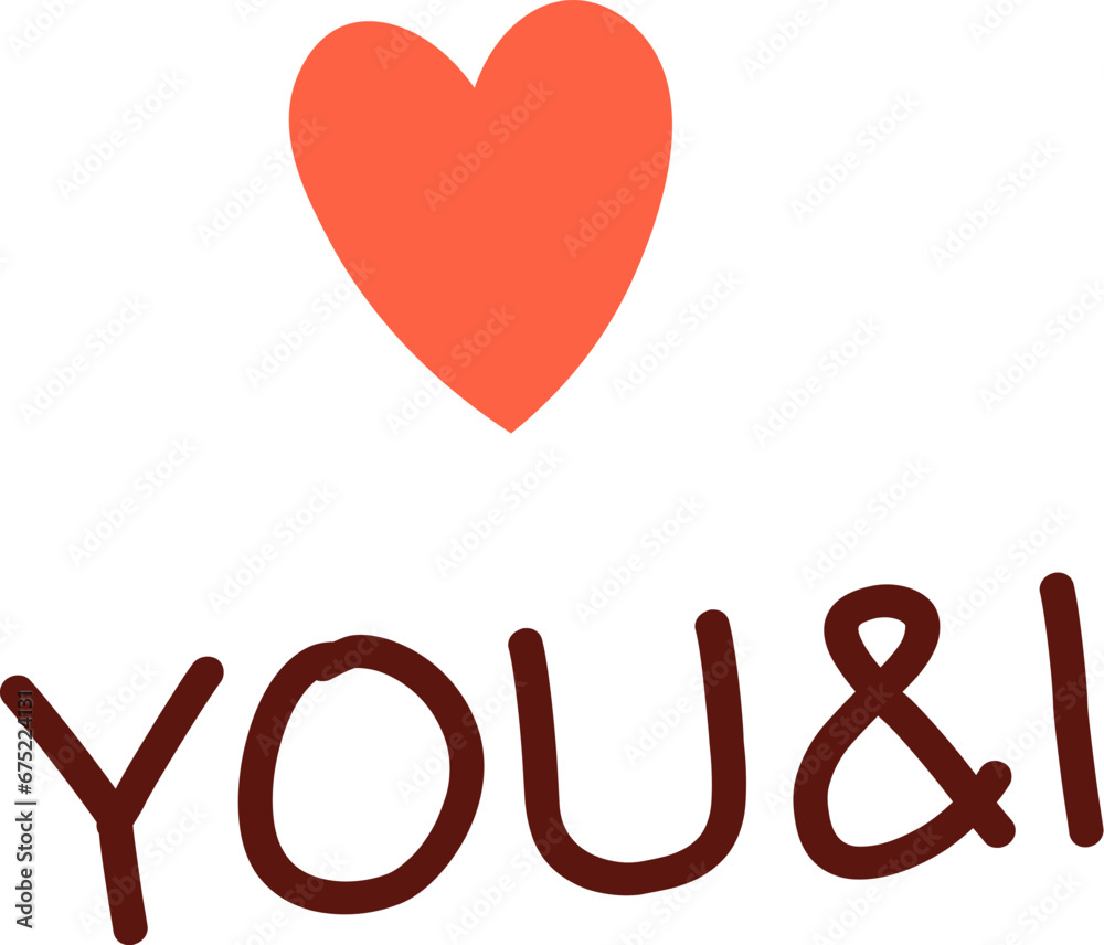 You And I Love Sticker