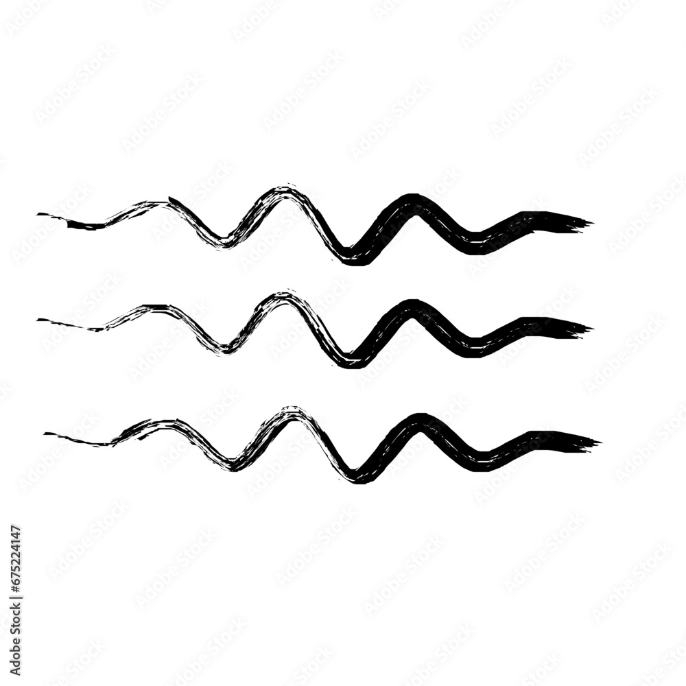 Zigzag Line Abstract Stroke Hand Drawn Linear Element Zigzag Line Abstract Stroke Hand Drawn Linear Element