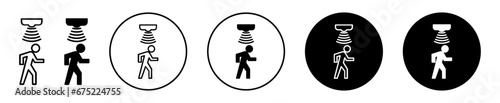 Motion sensor vector icon illustration set