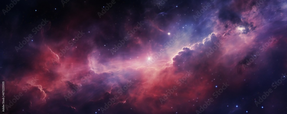 Fototapeta premium Galaxy with stars and nebula vibrant magic background Generative AI 