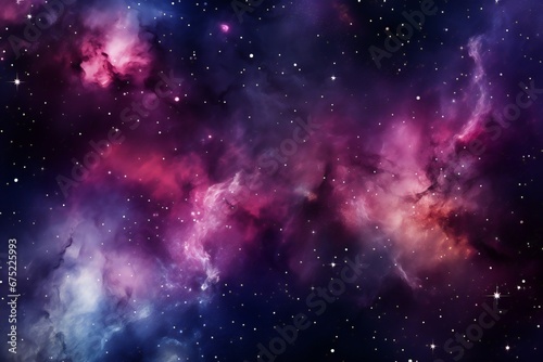 Galaxy with stars and nebula vibrant magic background Generative AI 