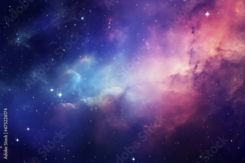 Galaxy with stars and nebula vibrant magic background Generative AI 