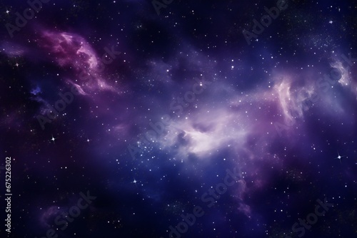 Galaxy with stars and nebula vibrant magic background Generative AI 