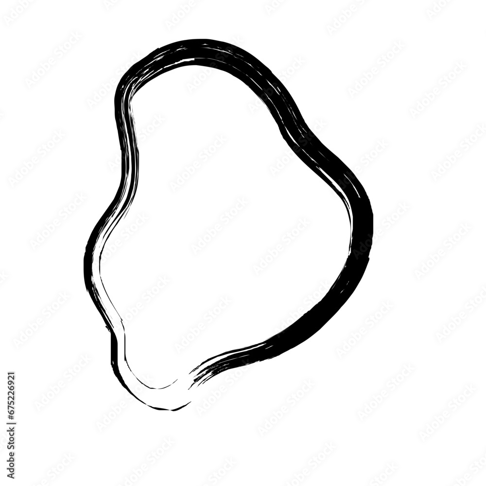 Grunge Abstract Hand Drawn Fluid Stroke Line Shape Grunge Abstract Hand Drawn Fluid Stroke Line Shape