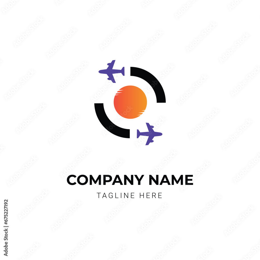 creative travel agency logo design template creative travel agency logo design template