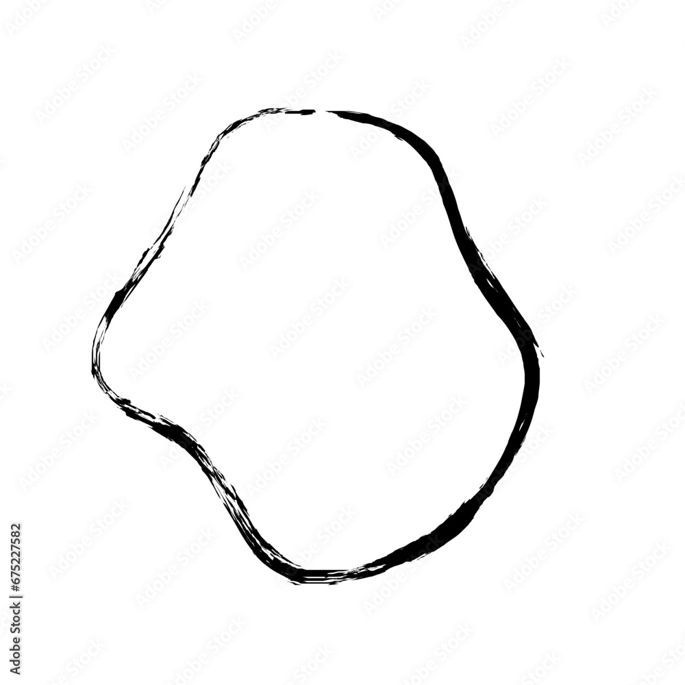 Grunge Abstract Hand Drawn Fluid Stroke Line Shape Grunge Abstract Hand Drawn Fluid Stroke Line Shape