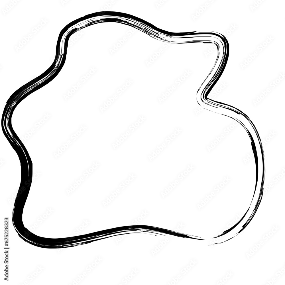Grunge Abstract Hand Drawn Fluid Stroke Line Shape Grunge Abstract Hand Drawn Fluid Stroke Line Shape