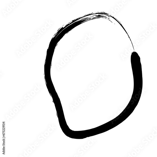 Grunge Abstract Hand Drawn Fluid Stroke Line Shape 
