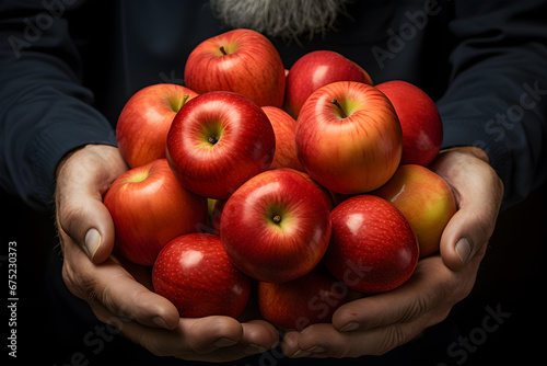 Lots of red apples in your hands.