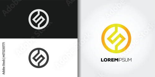 dollar coin logo set