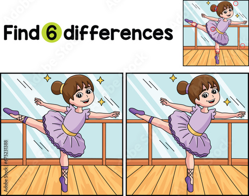 Dancing Ballerina Girl Find The Differences