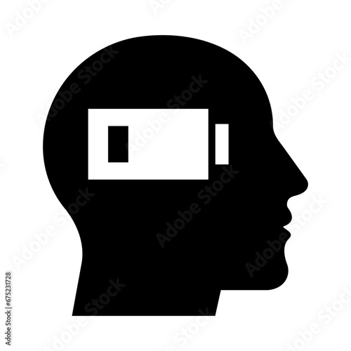 Exhausted Glyph Icon Design