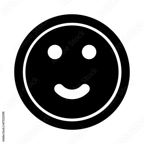Happy Glyph Icon Design
