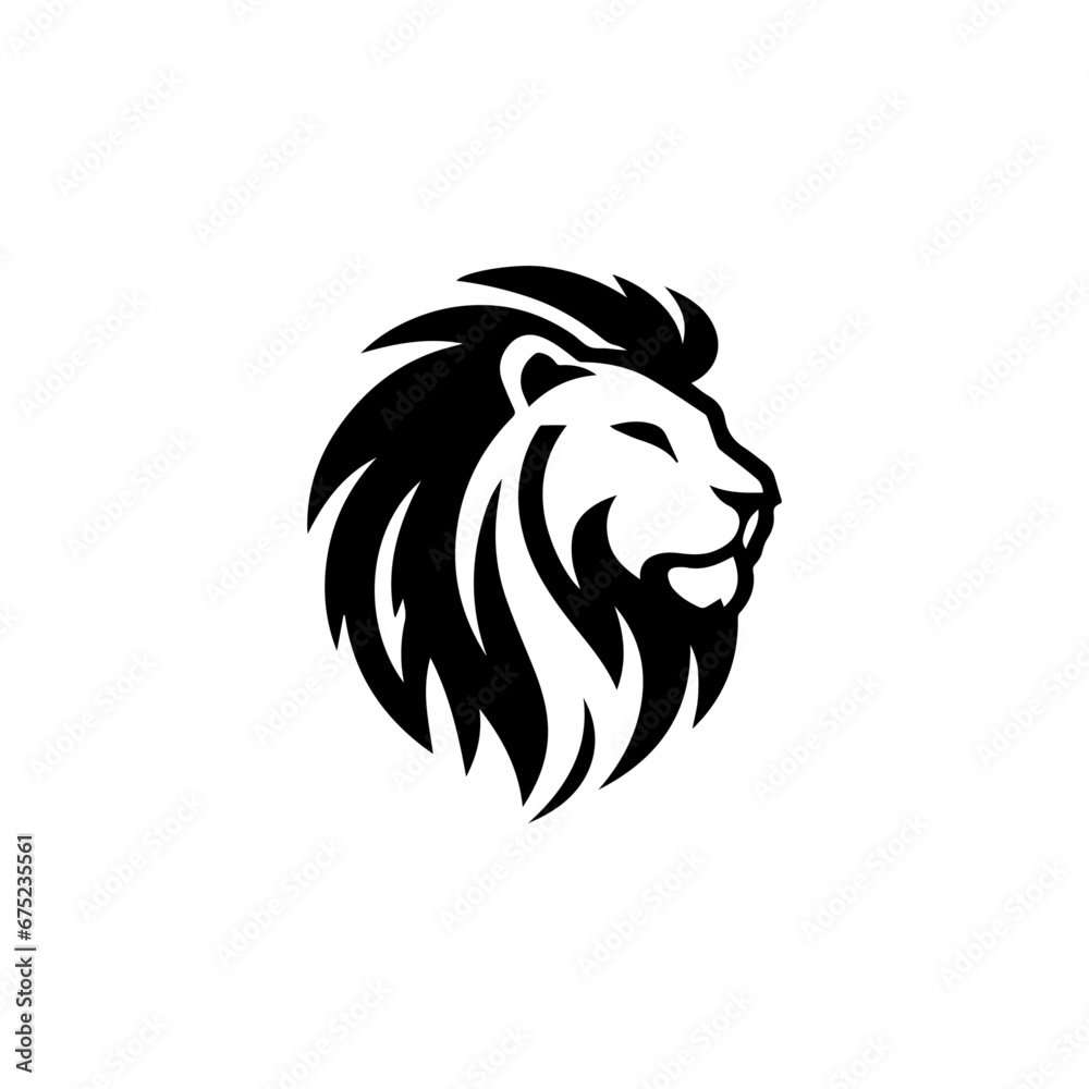 Vector Lion face logo, lion head tattoo
