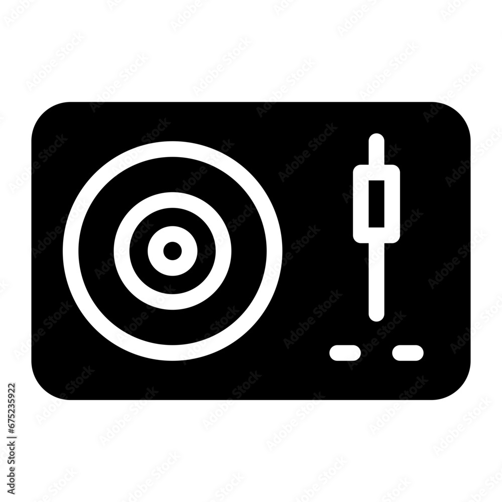 turntable glyph icon