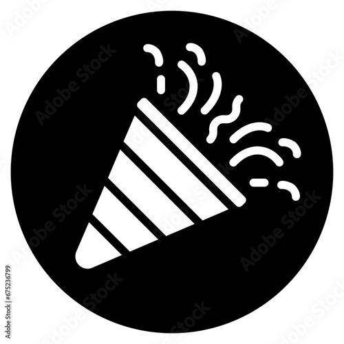 party popper glyph icon