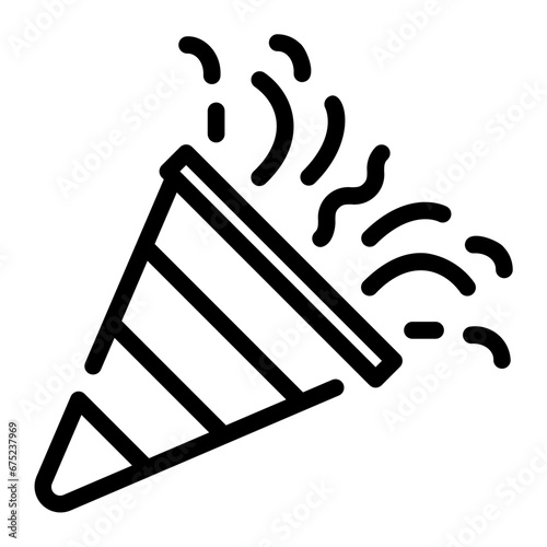 party popper line icon
