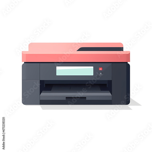 printer flat art illustration