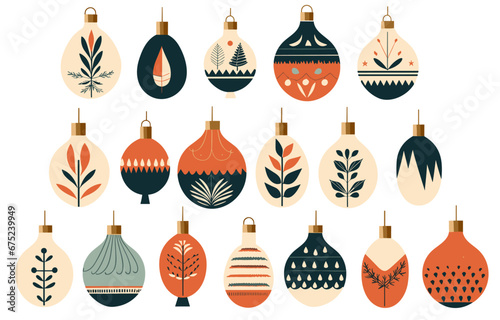Merry Christmas Boho, Bohemian collection in Scandinavian style.