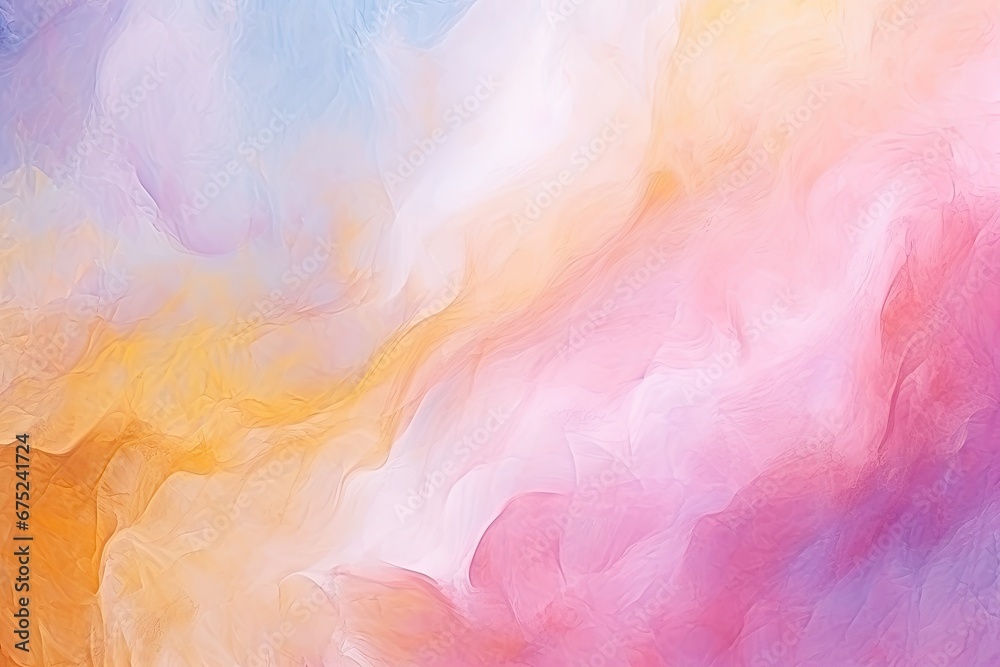 Abstract illustration of pink, yellow and blue watercolor background, digitally generated, Paint textures as color abstract background, wallpaper, pattern, art print, etc, AI Generated