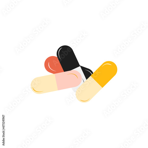 Pills isolated on white background.
healthcare pharmaceutical idea.