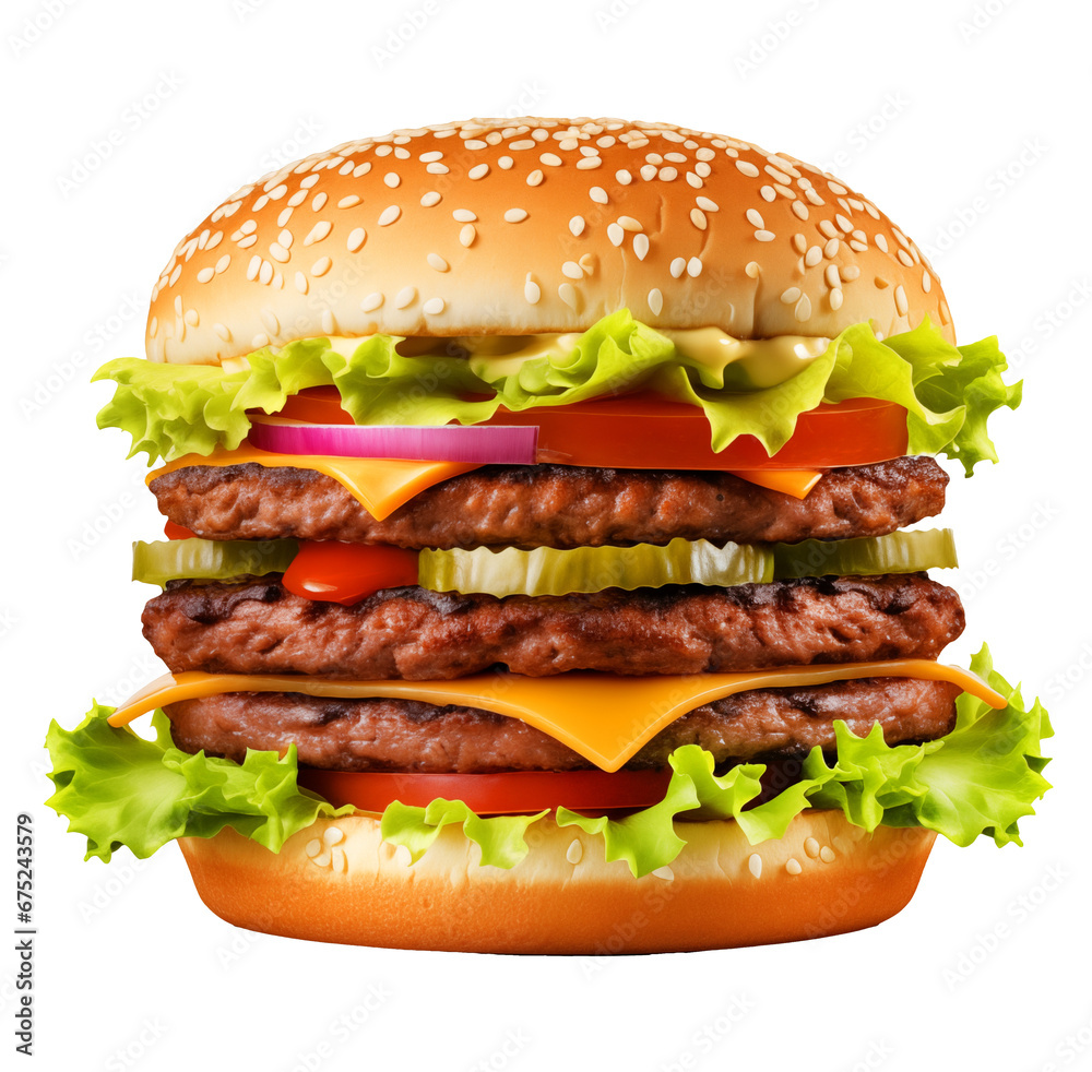 hamburger isolated on white