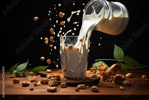 Nuts milk photo