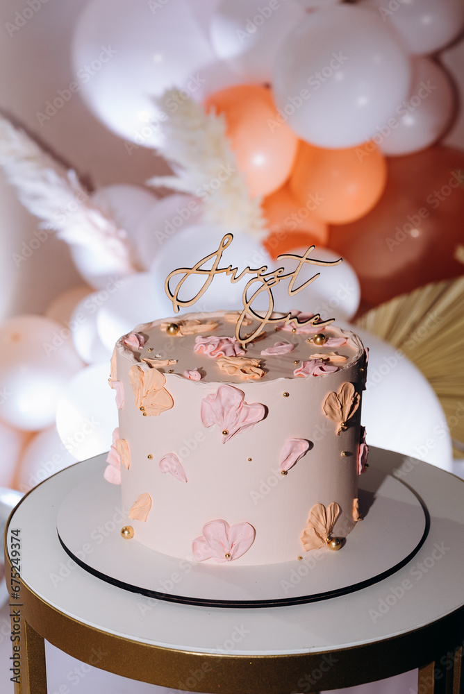 Fototapeta premium chocolate cake on a plate