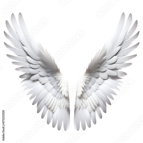 White Wings Isolated on Transparent Background