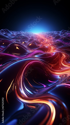 9:16 neon wallpaper background screen, surface of another planet, lines, waves, stripes, clean background, space, future, alien, unreal, speeds, multicolored, cosmic, bright, interesting, neon, magica