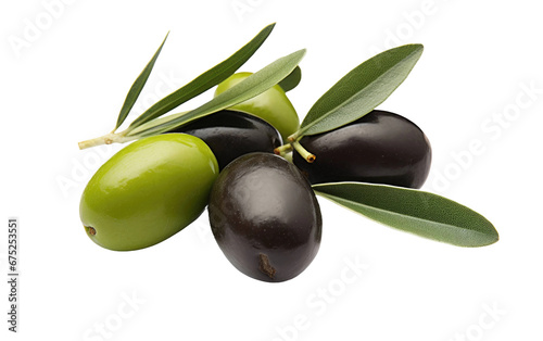 Fresh Olives on Transparent Background