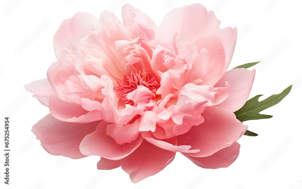 Peony Flower in Baby pink Color on Transparent Background