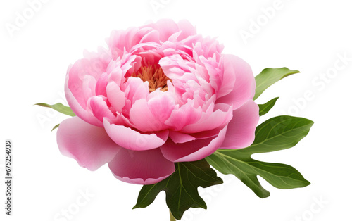 Peony Flower in Baby pink Color on Transparent Background