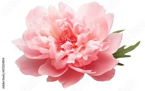 Peony Flower in Baby pink Color on Transparent Background