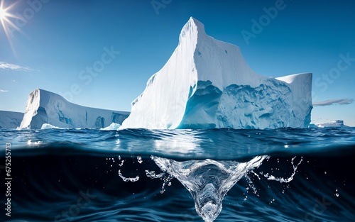 Iceberg A Majestic World Above and Below ai generated