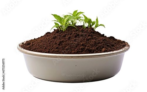 Gardening with Quality Potting Mix on Transparent Background