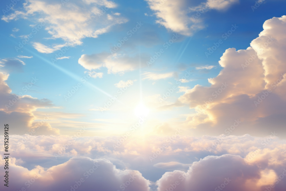 Beautiful pastel color sky with clouds background