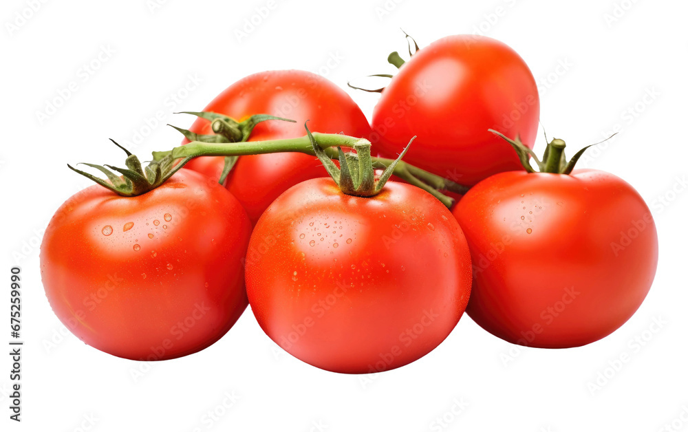 Juicy Tomatoes on Transparent Background