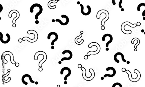 seamless question mark pattern with transparent background photo