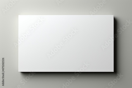 horizontal Business visiting card empty mock up on white background. Generative AI photo