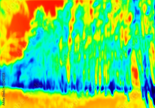 Heat map. Abstract infrared thermographic background. Vector illustration.