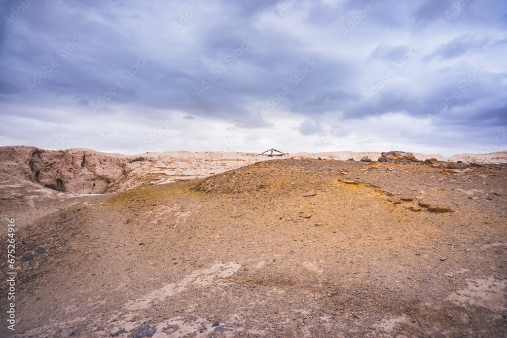 Historical monument Chilpik Dakhma Kala of Zoroastrian culture in Karakalpakstan