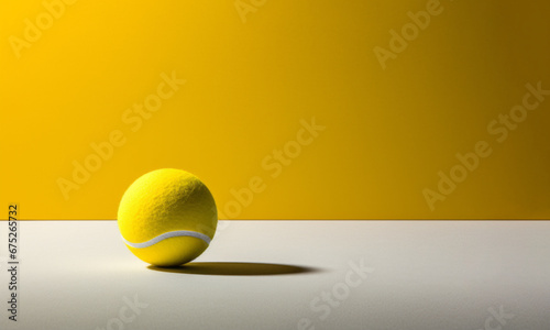 Pelota de tenis o pádel amarilla.