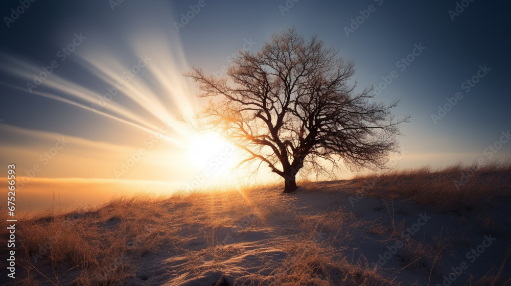Beautiful winter landscape. AI Generated Beautiful winter landscape. AI Generated
