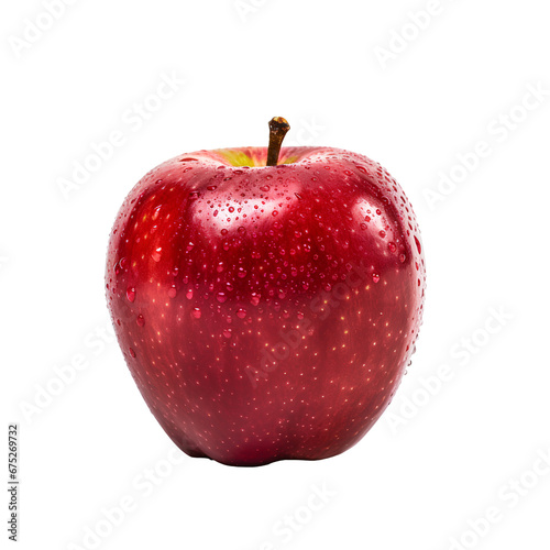 Appetizing red apple on transparent background PNG