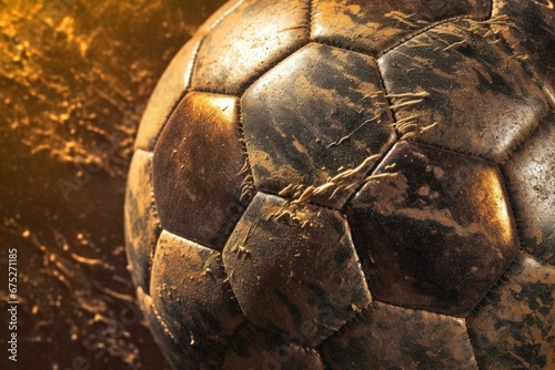 Close-up of football. Generative AI