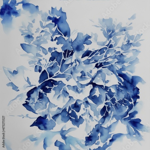 blue floral background